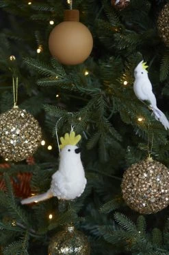 Christmas Wool Cockatoo Hanging Ornament