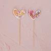 Ohitsperfect Confetti Heart Cake Topper