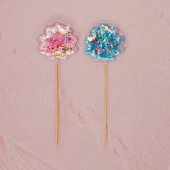 Ohitsperfect Confetti Shell Cake Topper Kids Birthday