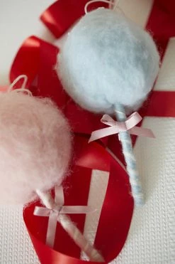 Christmas Wool Pink Fairy Floss Hanging Ornament