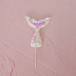 Ohitsperfect Sequin Mermaid Tail Toppers Kids Birthday