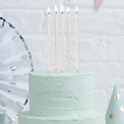 Ohitsperfect Tall Cake Candles - Pearlised White