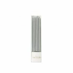 Ohitsperfect Kids Birthday Tall Cake Candles - Silver