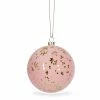 Christmas Pink Velvet Speckled Bauble