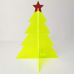 Ohitsperfect Acrylic 3D Christmas Tree With Star - 10 Inch