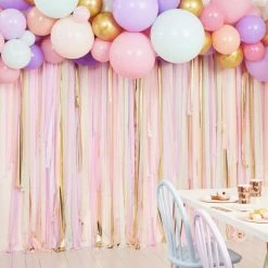 Ohitsperfect Pastel Streamer & Balloon Party Backdrop