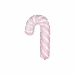 Ohitsperfect Christmas Pastel Pink Candy Cane Foil Balloon - Mini