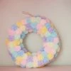 Ohitsperfect Christmas Pastel Rainbow Pom Pom Wreath