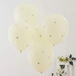 Ohitsperfect Pastel Yellow & Daisy Easter Balloon Flower Balloons