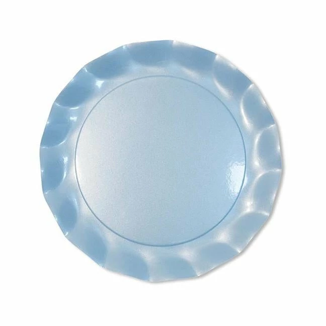 Ohitsperfect Kids Birthday Pearly Blue Wavy Paper Dinner Plate 3 Ohitsperfect Kids Birthday Pearly Blue Wavy Paper Dinner Plate