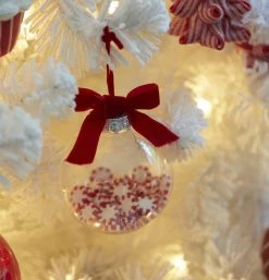 Christmas Peppermint Filled Bauble