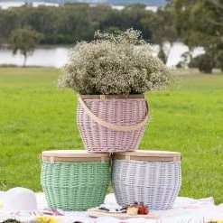 Ohitsperfect Garden/High Tea Coloured Wicker Insulated Picnic Basket 15 Ohitsperfect Garden/High Tea Coloured Wicker Insulated Picnic Basket