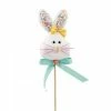 Ohitsperfect Pink Floral Bunny Head Pick Easter