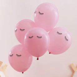 Ohitsperfect Pink Sleepy Eyes Pamper Party Balloons Kids Birthday