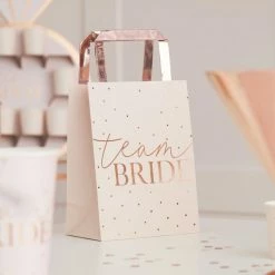 Ohitsperfect Pink Team Bride Rose Gold Foiled Hens Party Bags