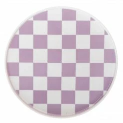 Ohitsperfect Porcelain Plates Porcelain Plate - Lilac Checkered
