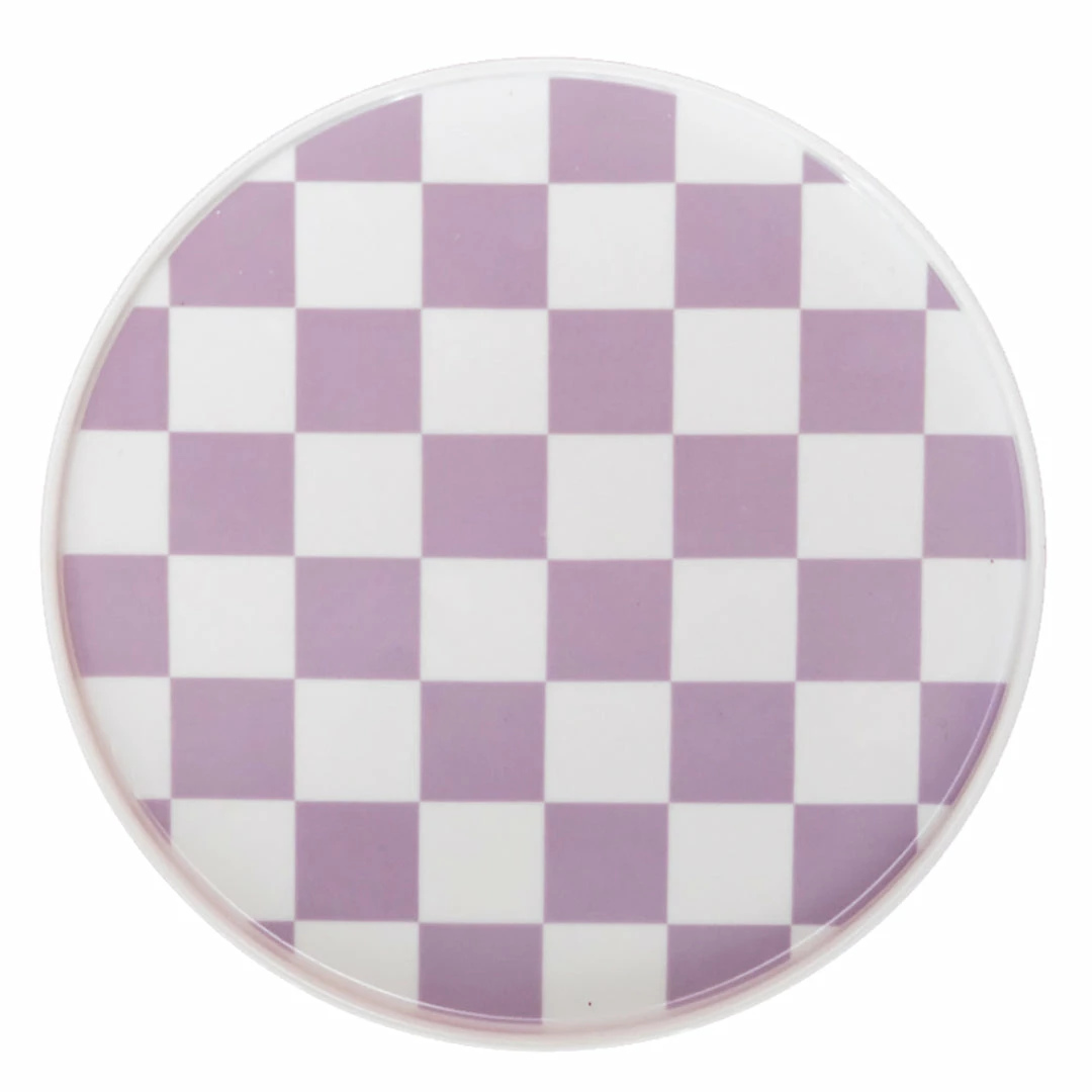 Ohitsperfect Porcelain Plates Porcelain Plate - Lilac Checkered 3 Ohitsperfect Porcelain Plates Porcelain Plate - Lilac Checkered