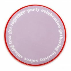 Ohitsperfect Porcelain Plates Porcelain Plate - Party Words (Factory Seconds)
