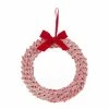 Ohitsperfect Red And White Strap Christmas Wreath Large