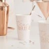 Ohitsperfect Bridal Shower & Hens Rose Gold Team Bride Large Hen Party Cups