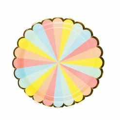 Ohitsperfect Rainbow Candy Striped Paper Plates