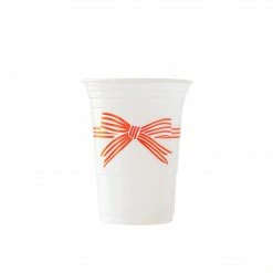 Ohitsperfect Red Bow Plastic Cups 24pk Christmas