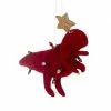 Christmas Red Wool T-Rex Hanging Ornament
