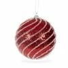 Christmas Red And White Sugar Swirl Bauble