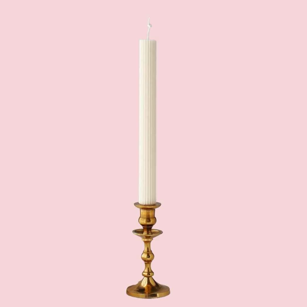 Ohitsperfect Ridge Pillar Candle Ivory White 3 Ohitsperfect Ridge Pillar Candle Ivory White