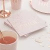 Ohitsperfect Rose Gold Foiled Pink Napkins Hens Party