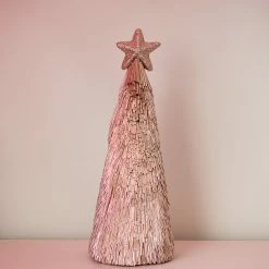 Ohitsperfect Rose Gold Tinsel Tree (Set Of 3)