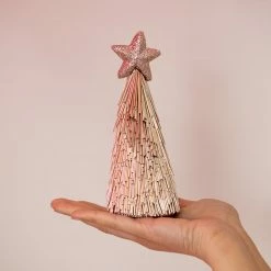 Ohitsperfect Rose Gold Tinsel Tree (Set Of 3)
