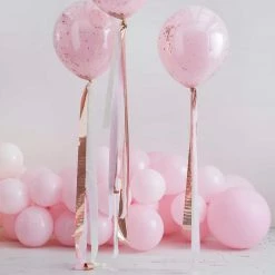 Ohitsperfect Rose Gold And Pink Streamer Balloon Tails Bridal Shower & Hens