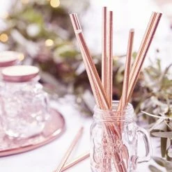 Ohitsperfect Rose Gold Paper Straws