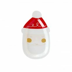 Ohitsperfect Christmas Santa Shaped Plate 8pk