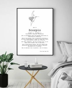 Ohitsperfect Bloom Bar Zodiac Necklace And Posy Gift Box - Scorpio