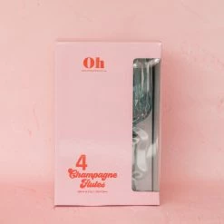 Ohitsperfect Champagne Flute Set Of 4 - Salty Air