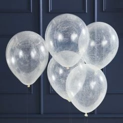 Ohitsperfect Silver Angel Hair Confetti Balloons