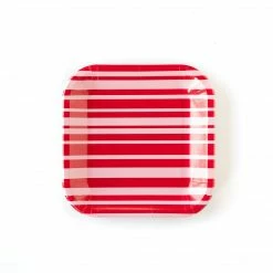 Ohitsperfect Red And Pink Striped Plates 12pk