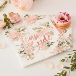Ohitsperfect Team Bride Floral Hen Party Napkins