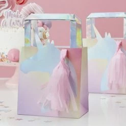 Ohitsperfect Iridescent Unicorn Tassel Paper Party Bag