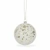 Christmas White Velvet Speckle Bauble