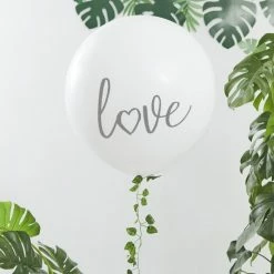 Ohitsperfect White Giant Printed Love Balloon