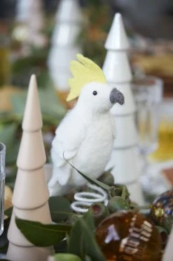 Ohitsperfect Wool Yellow Cockatoo Christmas Tree Topper