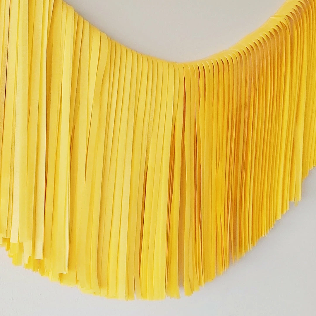 Ohitsperfect Bridal Shower & Hens Fringe Garland - Egg Yolk 3 Ohitsperfect Bridal Shower & Hens Fringe Garland - Egg Yolk