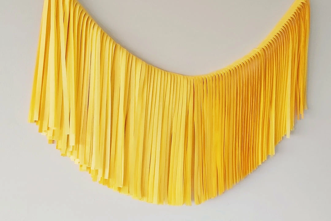 Ohitsperfect Bridal Shower & Hens Fringe Garland - Egg Yolk 4 Ohitsperfect Bridal Shower & Hens Fringe Garland - Egg Yolk