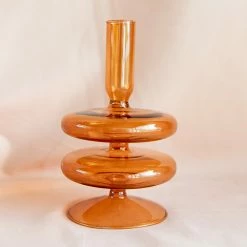 Ohitsperfect Amber Duo Saucer Candle Holder Dazzle Bar