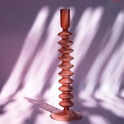 Ohitsperfect Cinnamon Ripple Glass Candle Holder