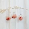 Ohitsperfect Dried Flower Glass Bauble Ornaments – Red/Pink Christmas