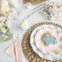 Ohitsperfect Pink Gingham Paper Cocktail Napkin Bridal Shower & Hens